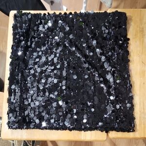 NWT DKNY Black Sequin Skirt New With Tags Size L